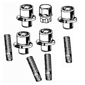 Velgslot draadeind/moer/ring comb. 4stk
m12x1.5