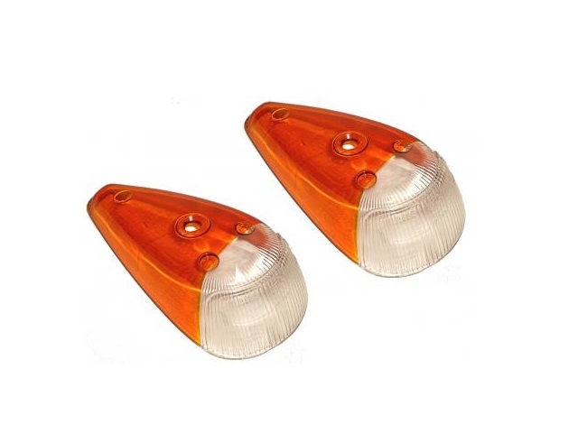Knipperlicht lens Ital. oranje/wit 2stk
Kever 10/63->7/74 181