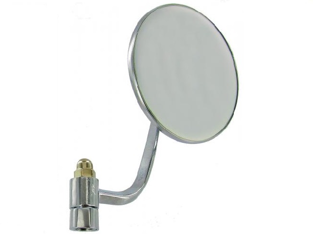 Buitenspiegel rond kever korte arm ->7/67
chroom rechts