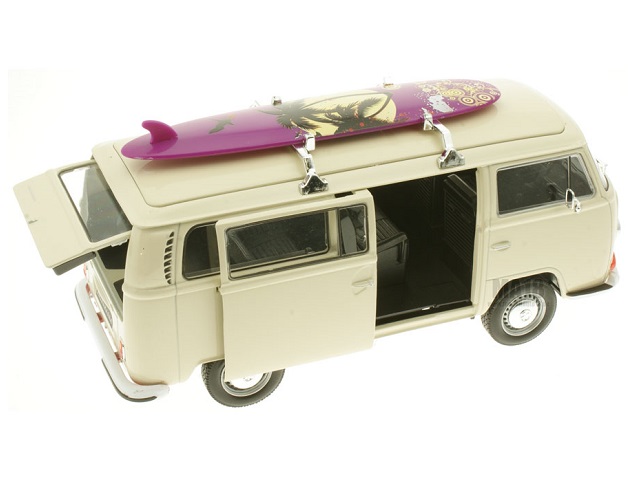 VW T2 bus 1:24 cream surfplank
Welly