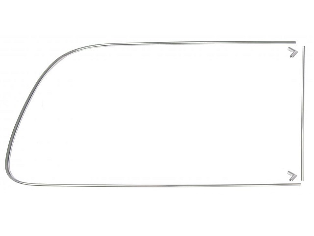 Ruitpees aluminium zij achter rechts
T2 8/67->7/71 met tochtruit