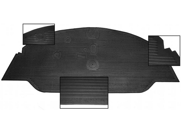 Vloermat rubber cabine voorzijde A-kwaliteit
T1  8/59->7/67 LHD