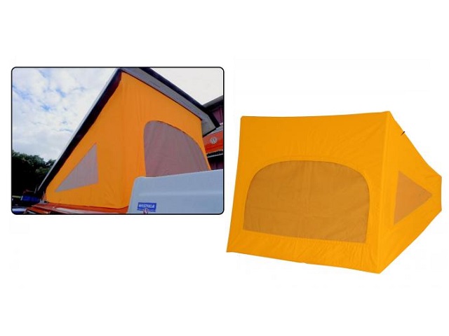 Westfalia tentdoek scharnier achterzijde
T2 8/74->7/79 geel 3 raam