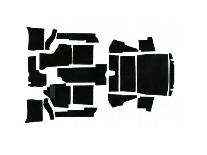 Tapijtset KG zwart cabriolet 8/68->