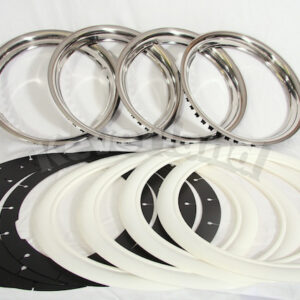 Velgringen RVS met witwand 15 inch