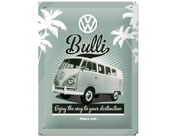 Tinnen bord VW T1 15x20cm
VW bus