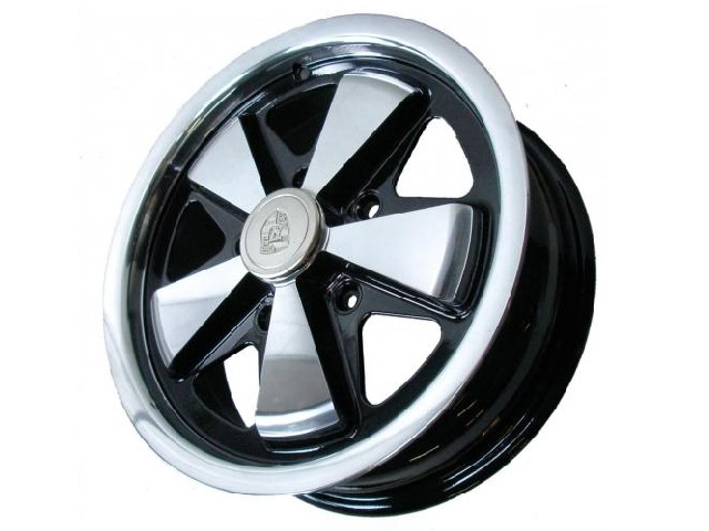 Velg Fuchs gepolijste spaken/ zwart hart
5.5x15 offset 45 5x130 SSP Kever/KG/VW181/T1