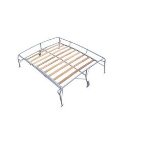 Dakrek grijs gelakt met houten latjes
Kever 109x95cm