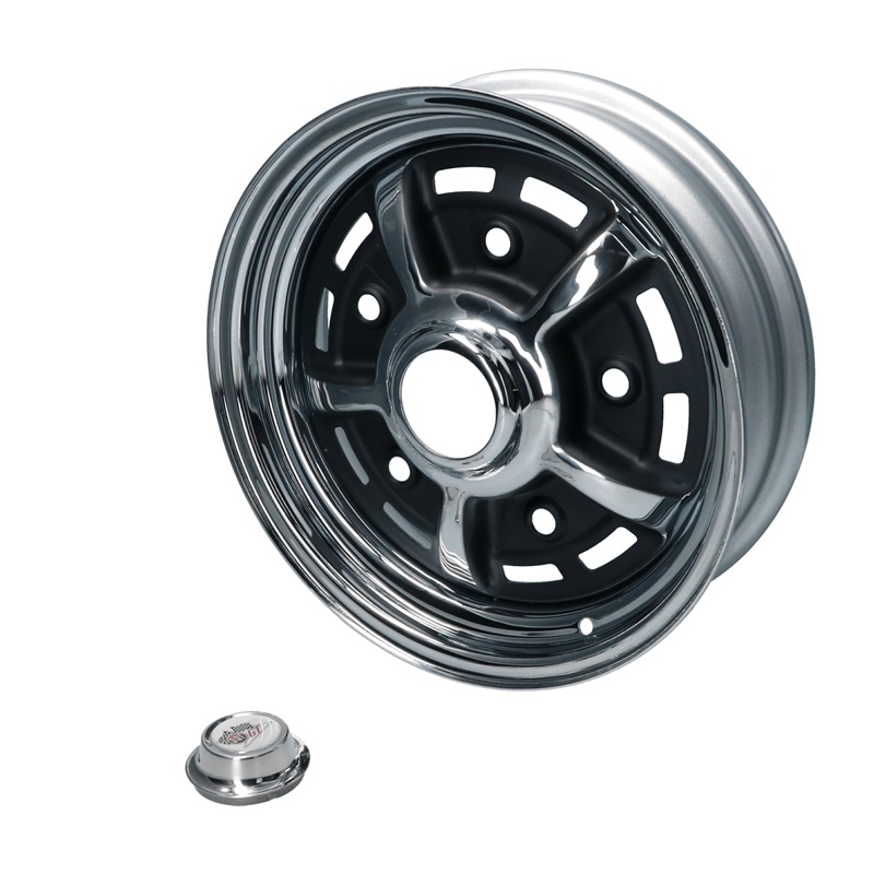 Velg Sprintstar staal zwart/chroom 4,5x15inch ET34
5x205 Kever/KG/VW181/T1