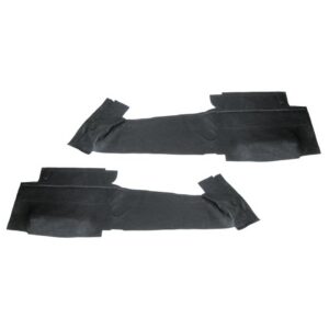 Zwart rubber matten tegen en rond voorstoel voetstuk
T2 8/76->7/79 SET