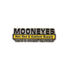 MOONEYES kustom badge 115x35mm
Geel/zwart/chroom staal