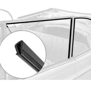 Rubberset tussen zijruitglas en zijruitframe
Kever Cabriolet 8/64-> 4 stuks L-R en V-A