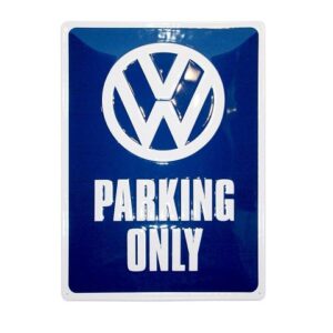 Bord VW parking only blauw
30x40cm
